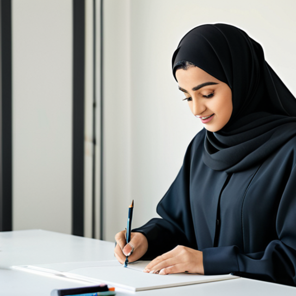 패션 코디네이터 채용 공고 분석 - Modern Gulf Fashion Designer**

*   **Prompt:** "A Gulf Arab woman in a modern, stylish abaya, sketc...