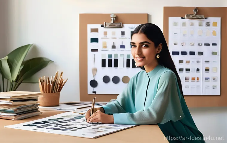 패션 코디네이터 자격증 취득 기간 - **Prompt:** A vibrant, enthusiastic young Arab woman, in her early 20s, dressed in a chic, modern mo...