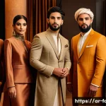 패션 코디네이터가 추천하는 패션 행사 - A modern fashion event scene in a sophisticated Middle Eastern setting, showcasing a diverse group o...