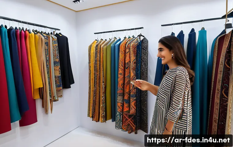 패션 코디네이터가 알아야 할 세일즈 스킬 - A professional Middle Eastern female fashion consultant engaging warmly with an Arab client in a sty...